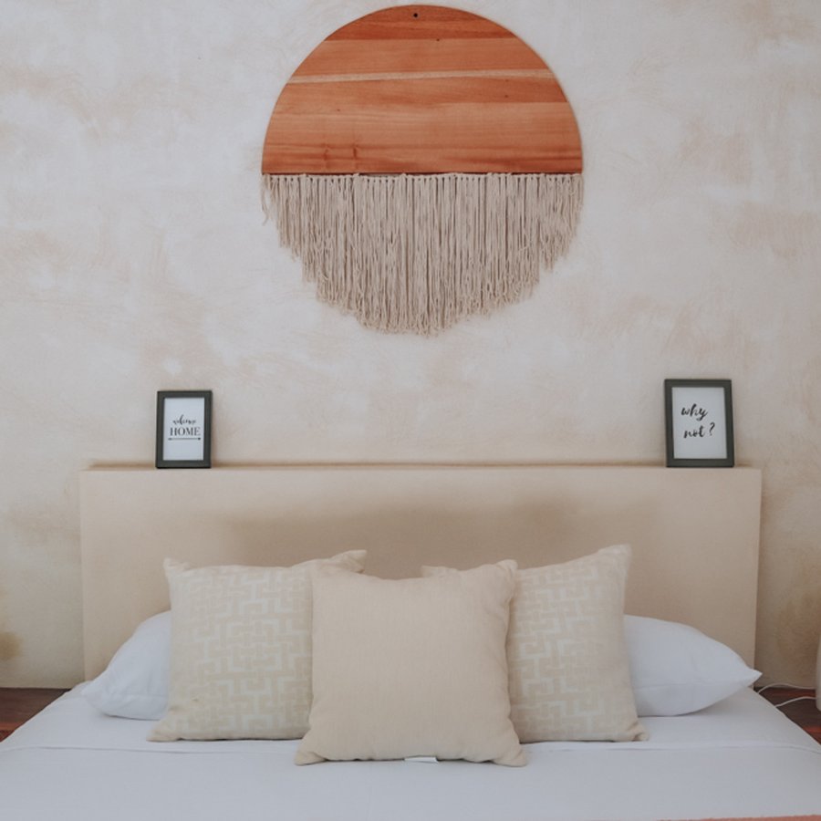 A jungle casita bedroom at Lunita, Puerto Morelos