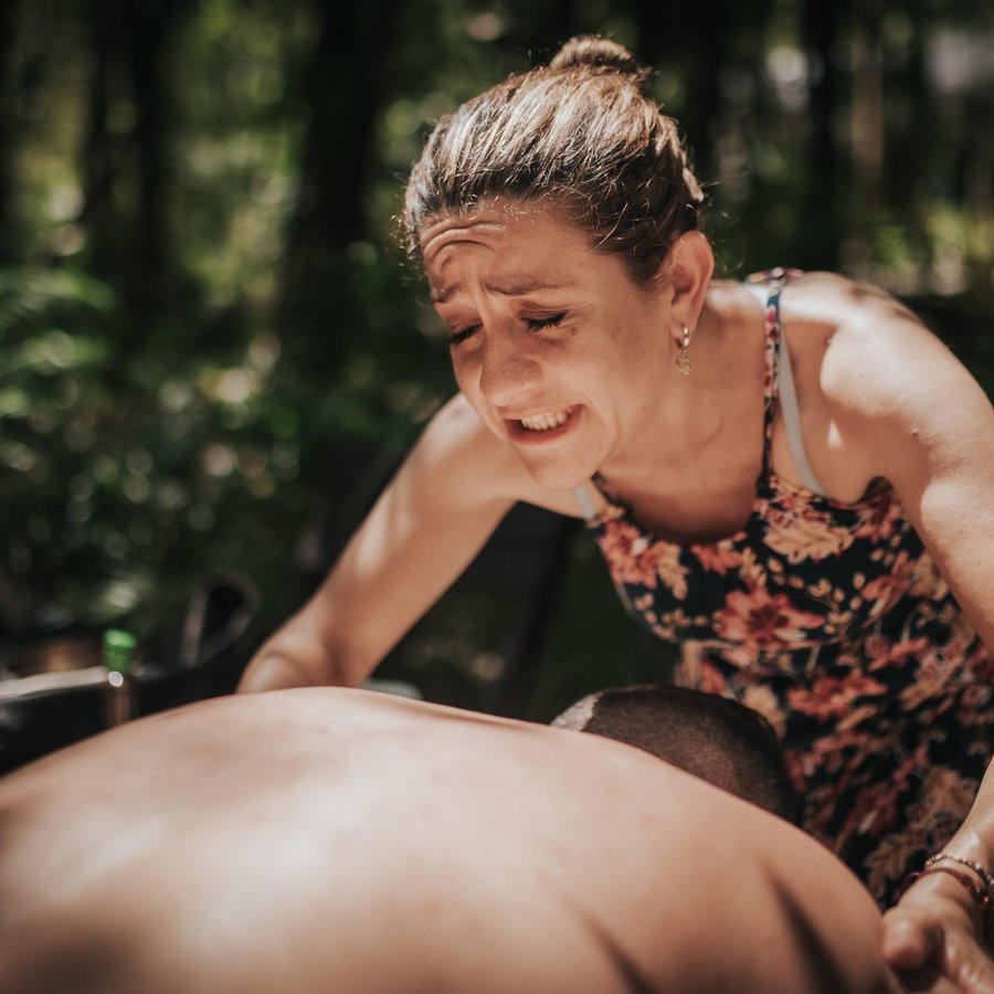 Outdoor bodywork and massage in the jungle